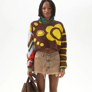 BDG Rio Pullover Cropped Sweater Size Medium